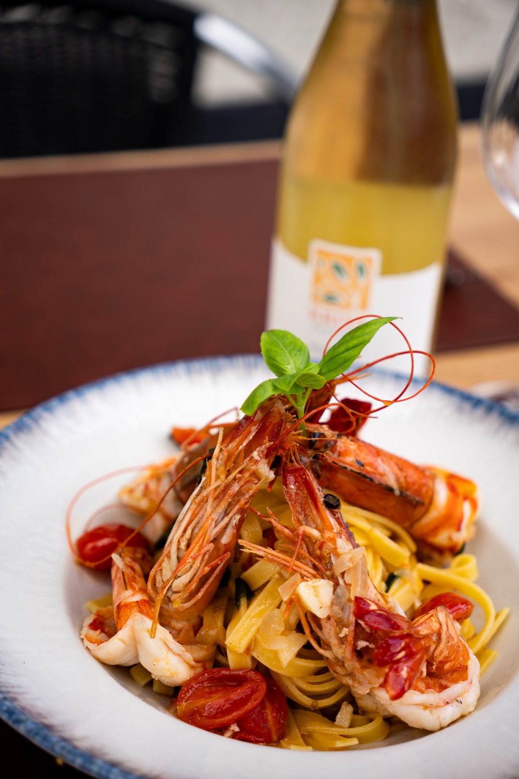 Linguini aux scampis géants